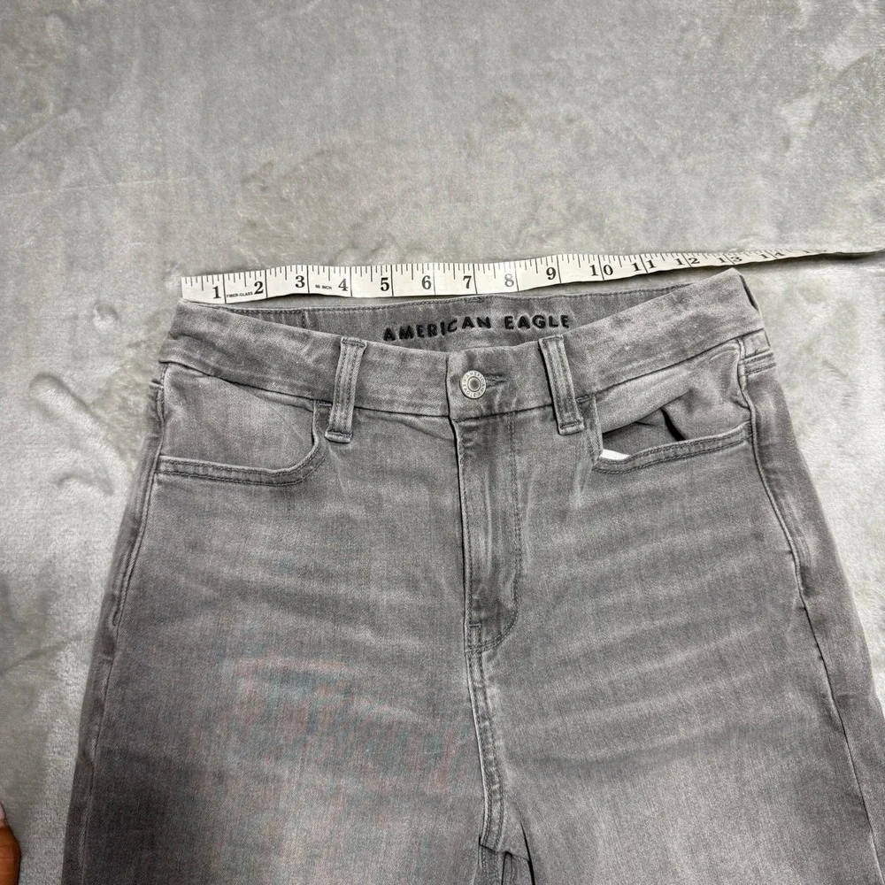 American Eagle Curvy Hi-Rise Jegging Womens 8 Short Grey Stretch Denim Jeans